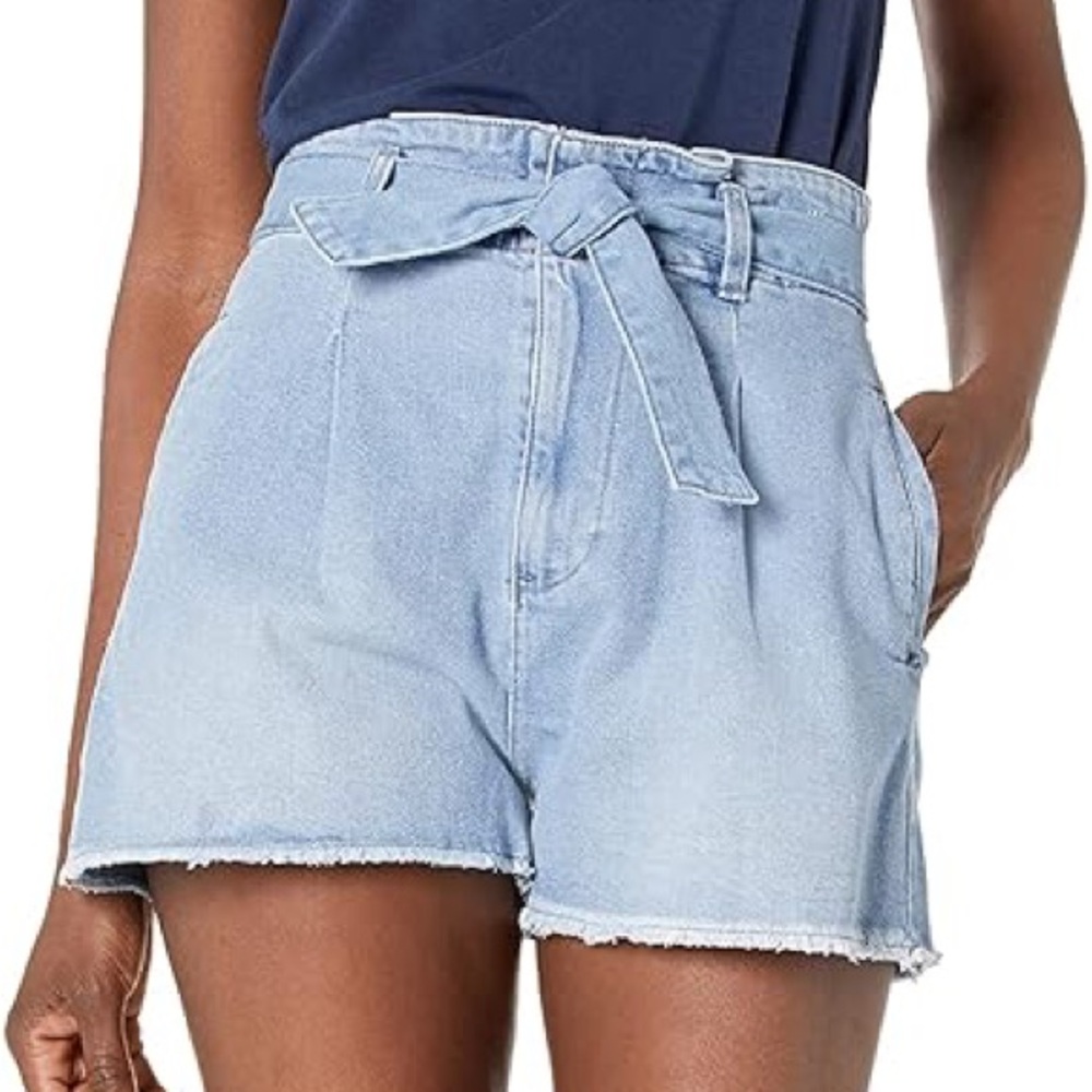 Calvin Klein high waisted denim shorts with belt